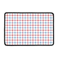 Red And Blue Tattersall Pattern Print Kitchen Mat