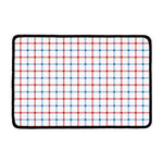Red And Blue Tattersall Pattern Print Kitchen Mat