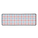 Red And Blue Tattersall Pattern Print Long Kitchen Mat