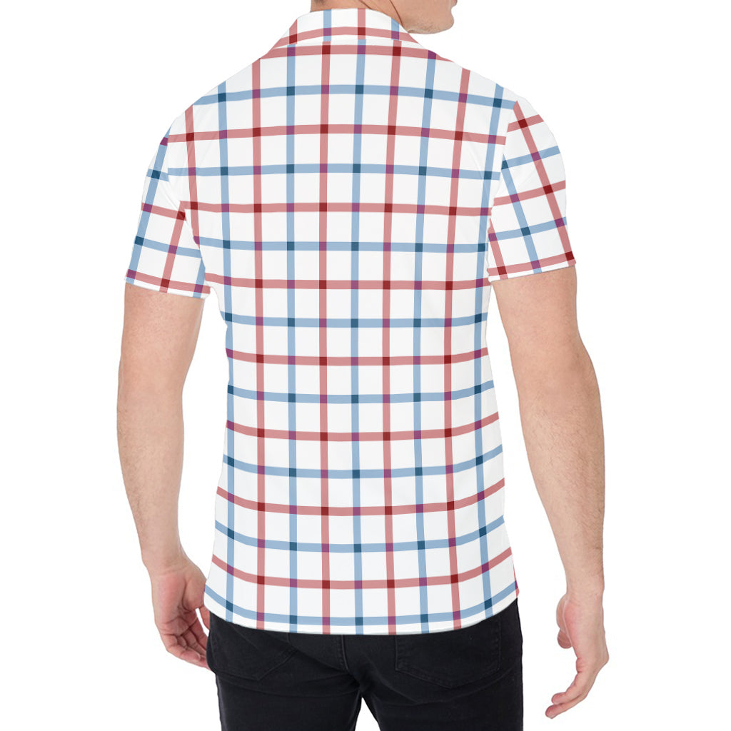 Red And Blue Tattersall Pattern Print Men's Shirt