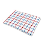 Red And Blue Tattersall Pattern Print Pet Cooling Mat Cover