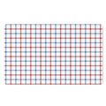 Red And Blue Tattersall Pattern Print Polyester Doormat