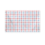 Red And Blue Tattersall Pattern Print Polyester Flag