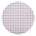 Red And Blue Tattersall Pattern Print Round Blanket