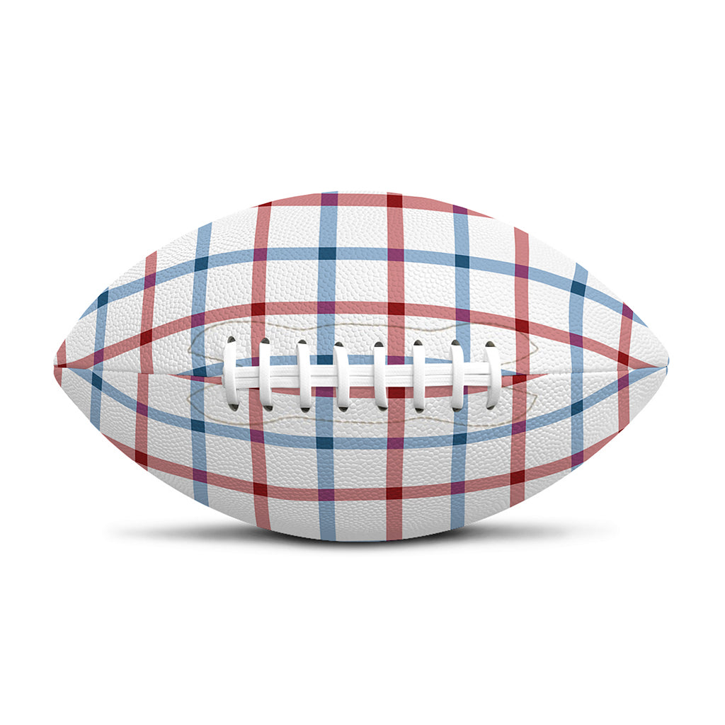 Red And Blue Tattersall Pattern Print Rugby Ball