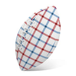 Red And Blue Tattersall Pattern Print Rugby Ball