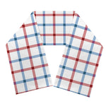 Red And Blue Tattersall Pattern Print Scarf