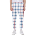 Red And Blue Tattersall Pattern Print Joggers