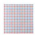 Red And Blue Tattersall Pattern Print Silk Bandana