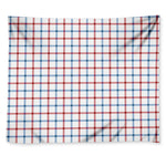 Red And Blue Tattersall Pattern Print Tapestry