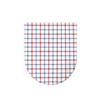 Red And Blue Tattersall Pattern Print Toilet Lid Cover