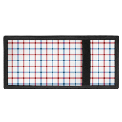 Red And Blue Tattersall Pattern Print Trifold Wallet