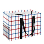 Red And Blue Tattersall Pattern Print Utility Tote Bag