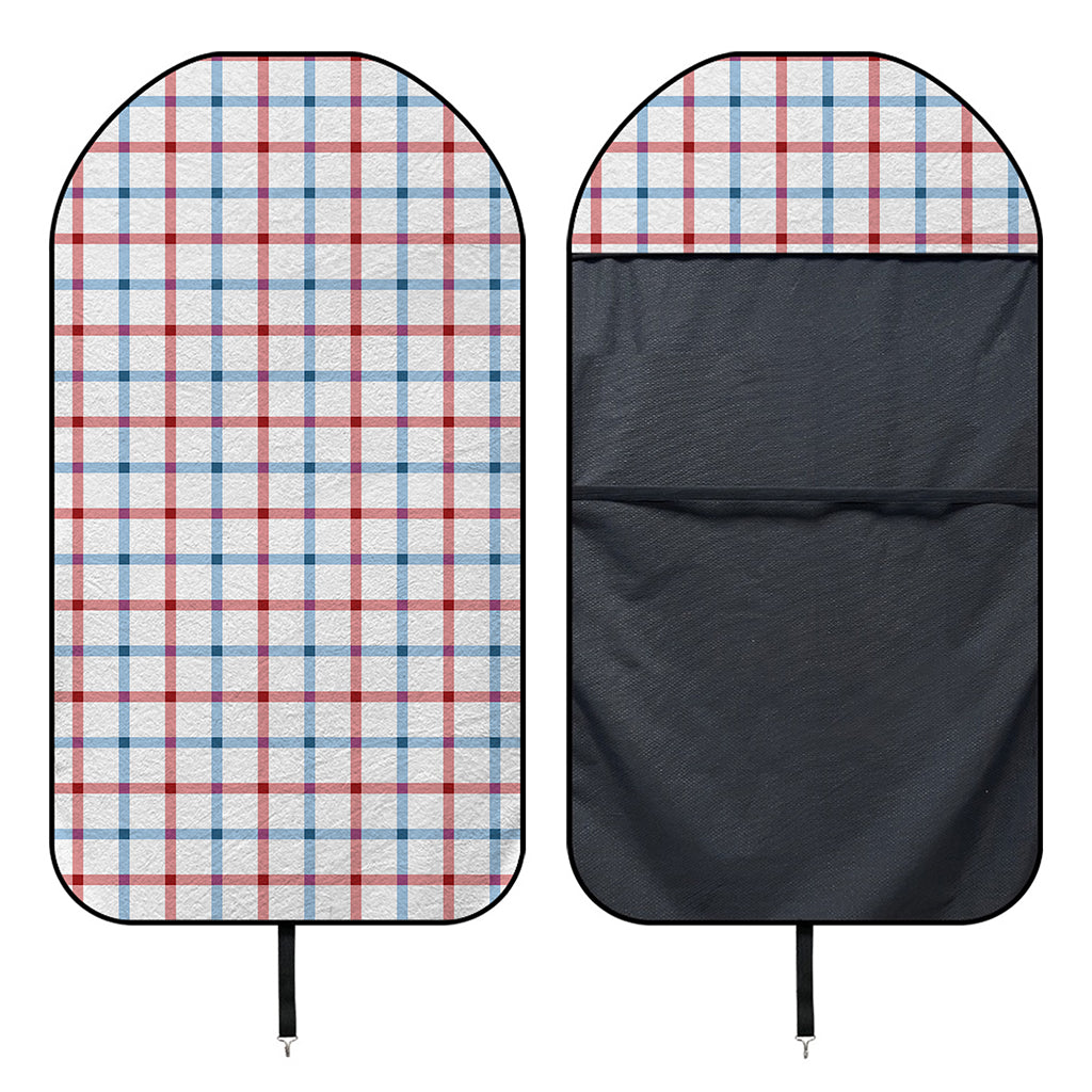Red And Blue Tattersall Pattern Print Waterproof Car Seat Cover