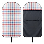 Red And Blue Tattersall Pattern Print Waterproof Car Seat Cover