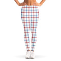 Red And Blue Tattersall Pattern Print Women's Leggings