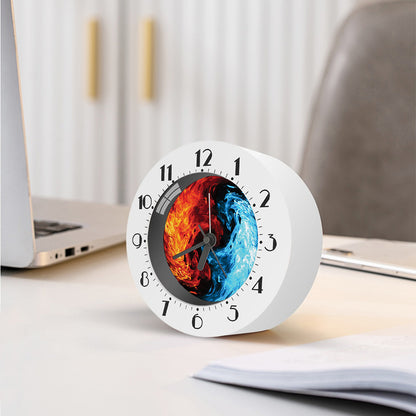 Red And Blue Twin Flame Print Alarm Clock