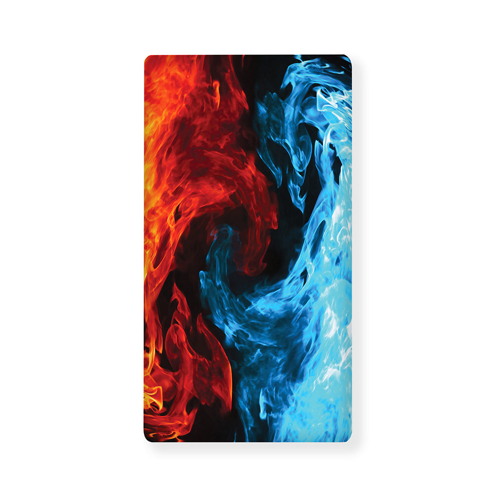 Red And Blue Twin Flame Print Baby Crib Sheet