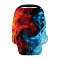 Red And Blue Twin Flame Print Baby Seat Cover