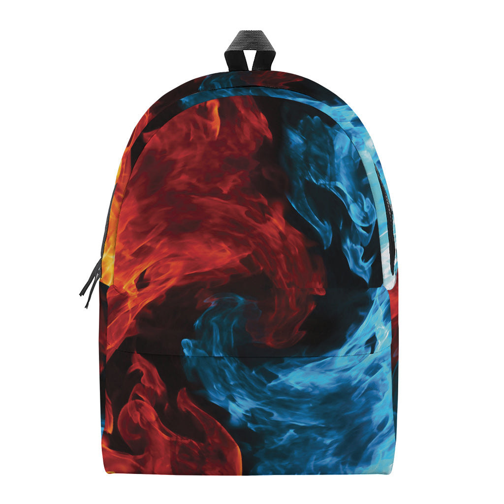 Red And Blue Twin Flame Print Backpack