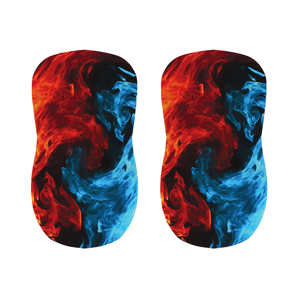 Red And Blue Twin Flame Print Bar Stool Covers
