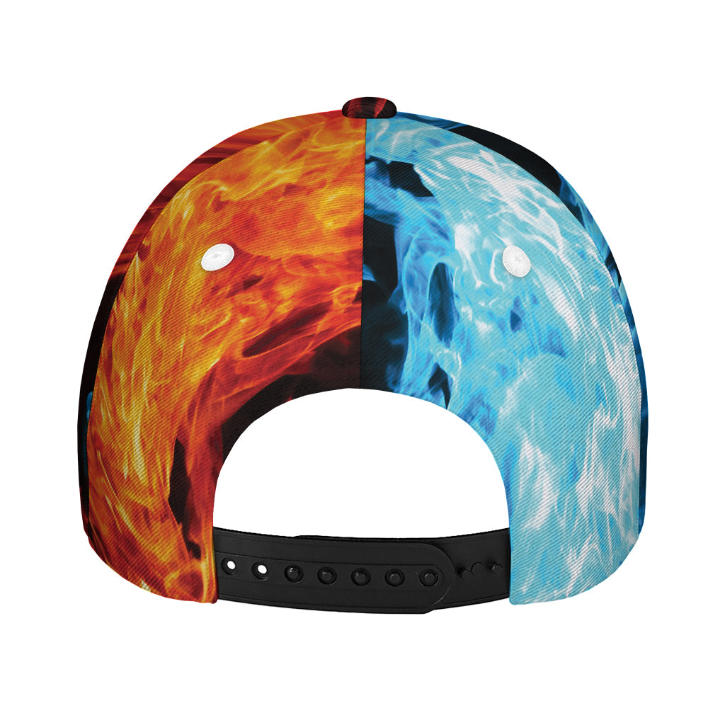 Red And Blue Twin Flame Print Baseball Cap