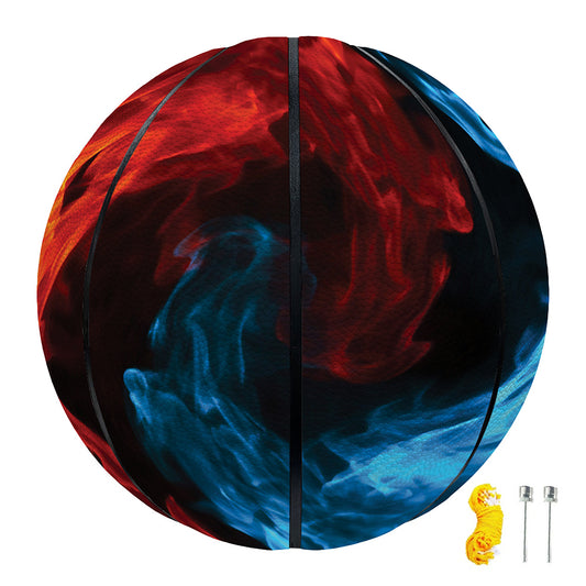 Red And Blue Twin Flame Print Basketball