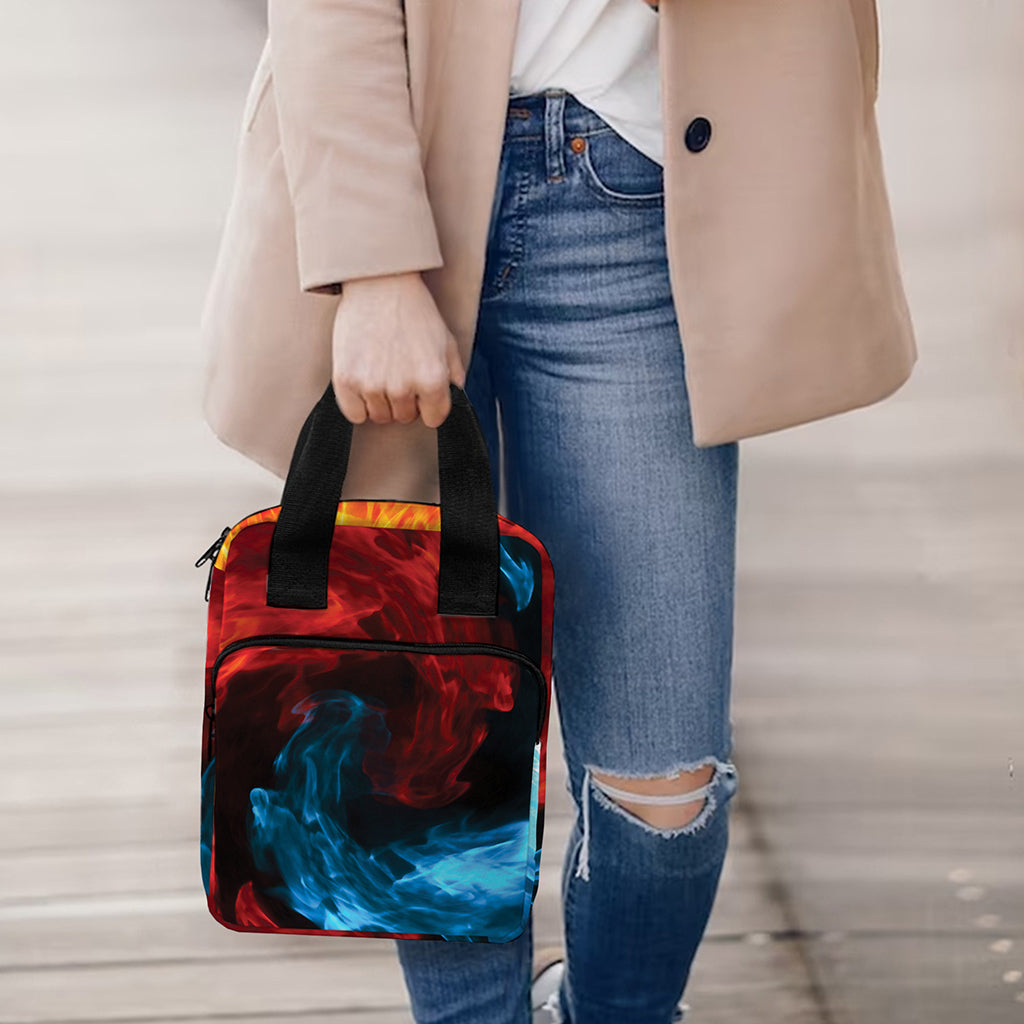 Red And Blue Twin Flame Print Bible Tote Bag