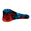 Red And Blue Twin Flame Print Bicycle Seat Cover