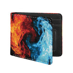Red And Blue Twin Flame Print Bifold Wallet
