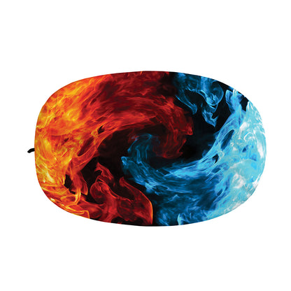 Red And Blue Twin Flame Print Car Side Mirror Covers