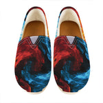 Red And Blue Twin Flame Print Casual Shoes