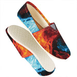 Red And Blue Twin Flame Print Casual Shoes