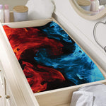 Red And Blue Twin Flame Print Changing Pad Cover