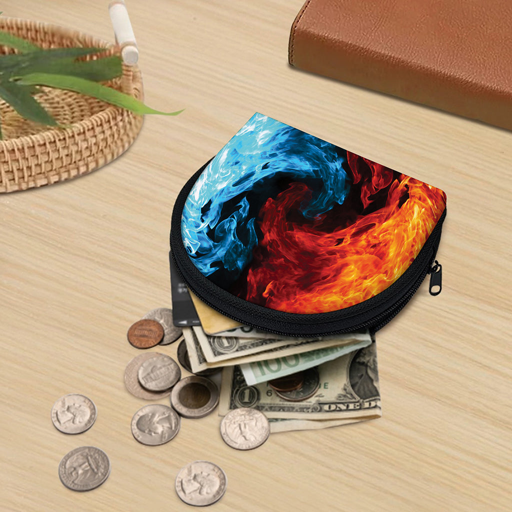 Red And Blue Twin Flame Print Coin Purse
