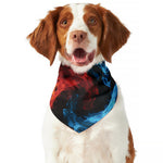 Red And Blue Twin Flame Print Dog Bandana