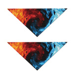 Red And Blue Twin Flame Print Dog Bandana
