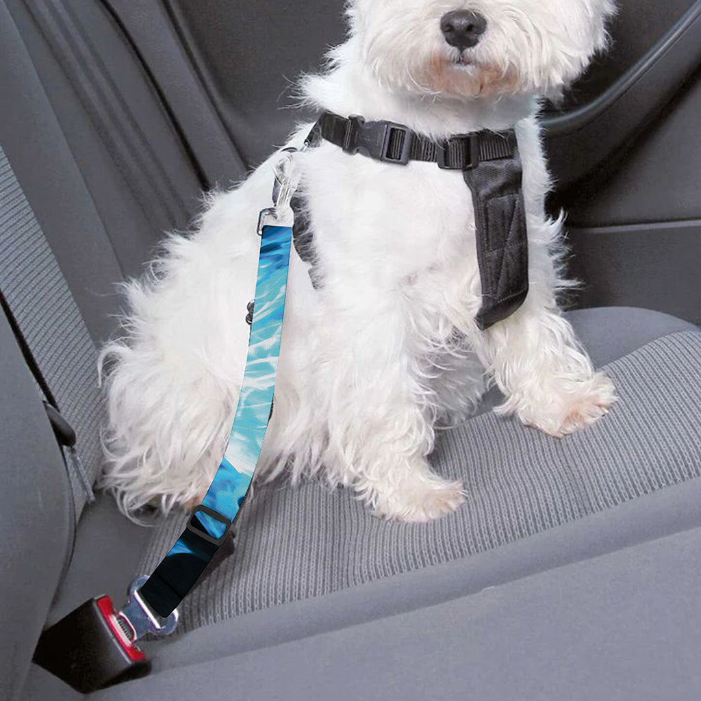 Red And Blue Twin Flame Print Dog Seat Belt