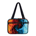 Red And Blue Twin Flame Print Double Strap Bible Bag