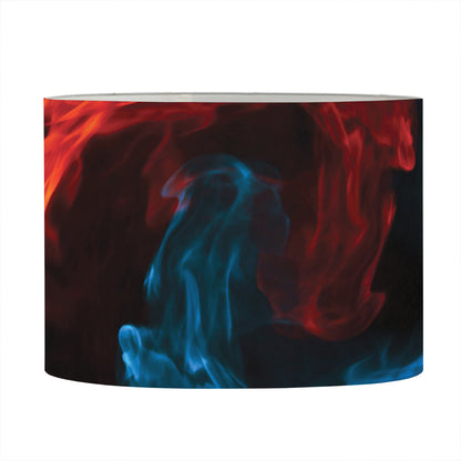 Red And Blue Twin Flame Print Drum Lamp Shade