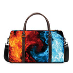 Red And Blue Twin Flame Print Duffle Bag