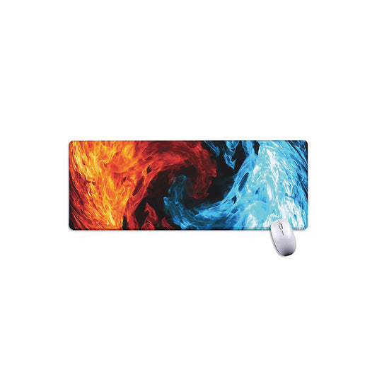 Red And Blue Twin Flame Print Extended Mouse Pad