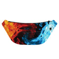 Red And Blue Twin Flame Print Fanny Pack