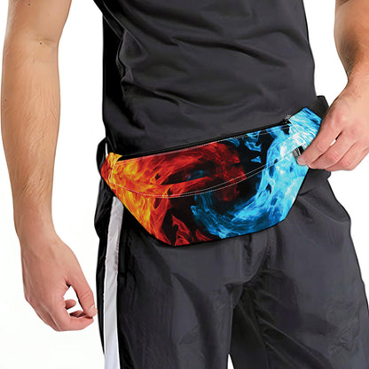 Red And Blue Twin Flame Print Fanny Pack