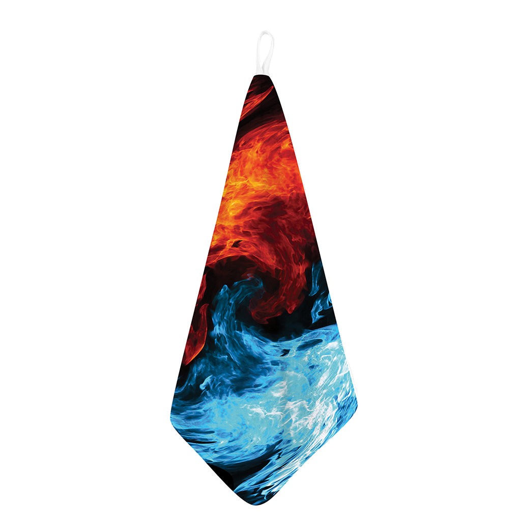 Red And Blue Twin Flame Print Hand Towel