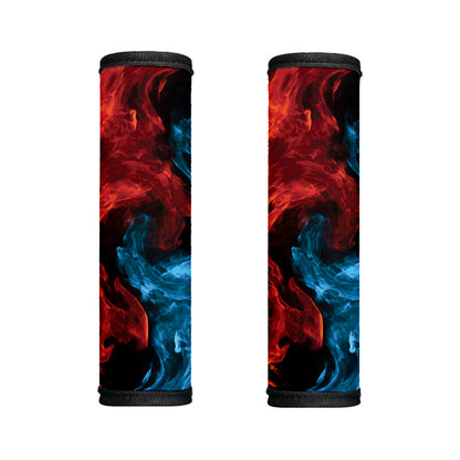Red And Blue Twin Flame Print Handle Covers