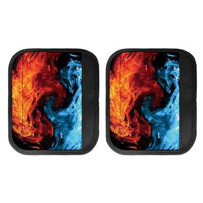Red And Blue Twin Flame Print Handle Covers
