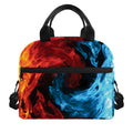 Red And Blue Twin Flame Print Insulated Lunch Bag