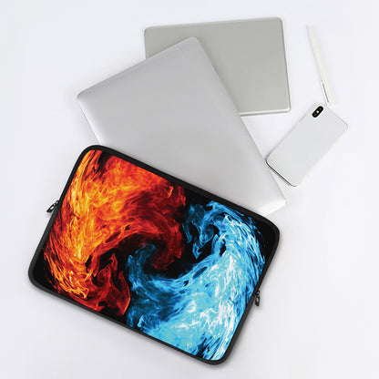 Red And Blue Twin Flame Print Laptop Sleeve