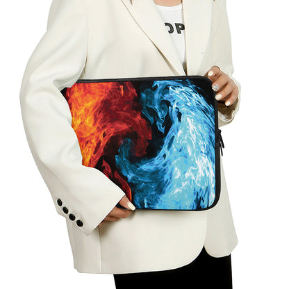 Red And Blue Twin Flame Print Laptop Sleeve